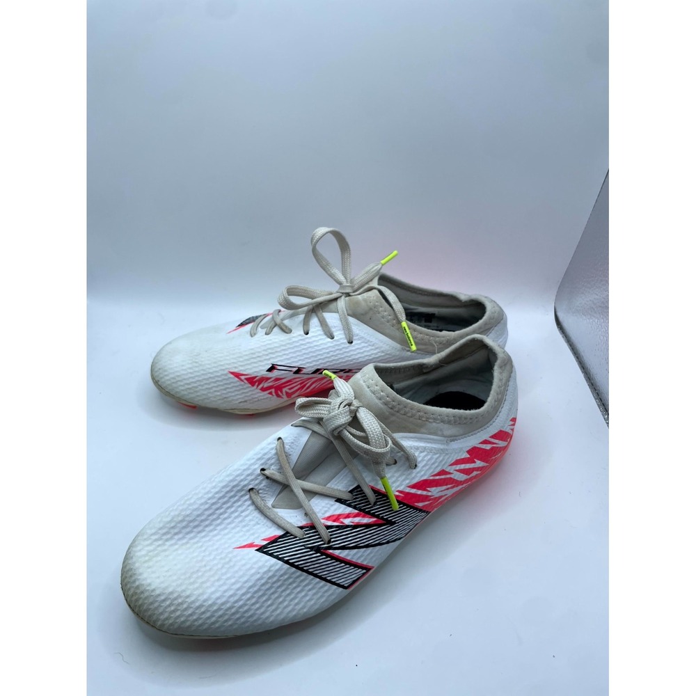 New Balance Furon Team FG V8 SJF3FIB8 Kids 5.5 M White Energy Red Soccer Cleat